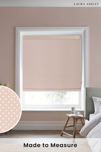Laura Ashley Pink Louise Star Made to Measure Roman Blinds (743389) | £84