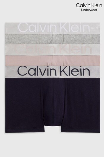 Calvin Klein Steel Cotton Trunks 3 Pack (744213) | £46