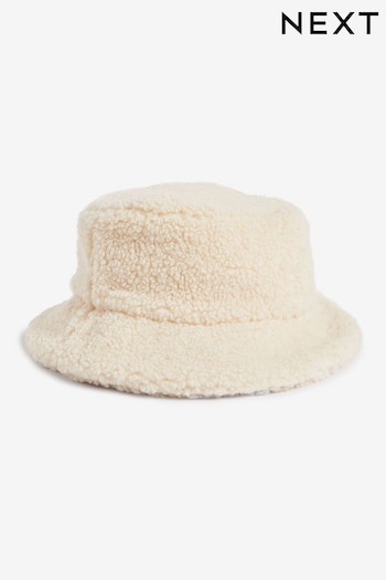 Ecru White Borg Bucket Hat (3mths-16yrs) (744382) | £7 - £11