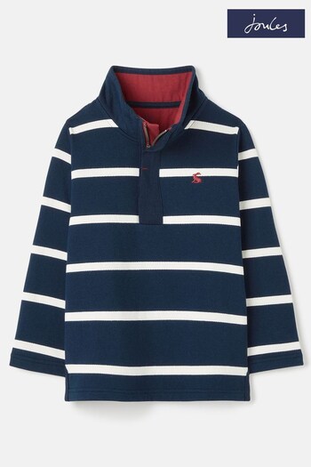 Joules Captain Navy Blue Quarter Zip Sweatshirt (744905) | £29.95 - £35.95