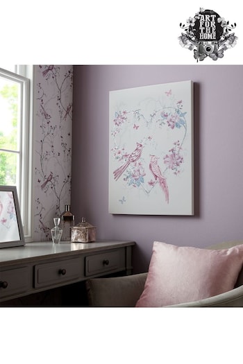 Art For The Home Purple Elegant Songbirds Canvas (745034) | £42