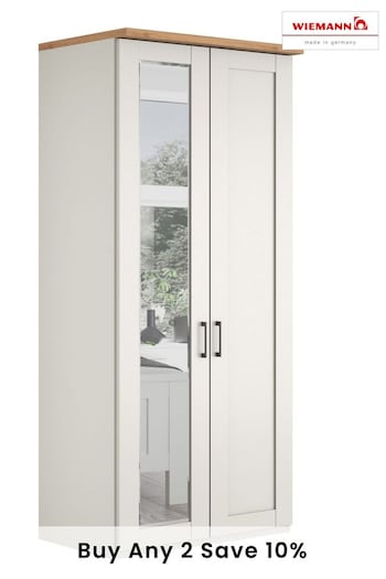 Wiemann White Truro Wood and Mirror Semi Fitted Wardrobe (745082) | £860