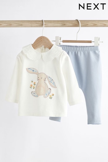 Blue Bunny Baby Top And sheer Leggings Set (745601) | £13 - £15