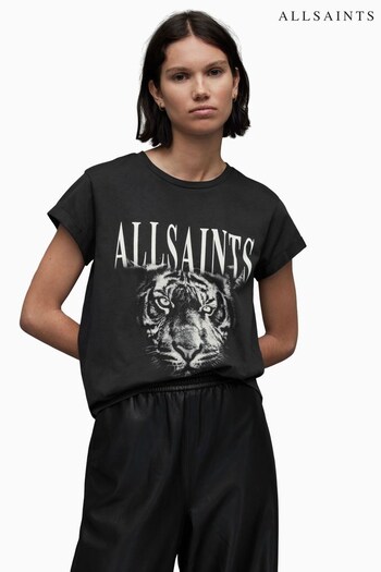 AllSaints Trinity Anna Black T-Shirt (745742) | £49