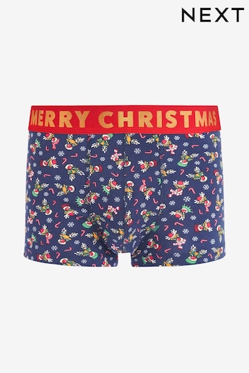 Navy Fairisle Christmas Boxers (746343) | £8