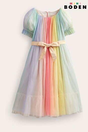 Boden Pink Rainbow Tulle Dress (746369) | £52 - £58