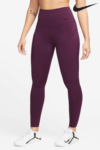 Nike Purple Premium Universa Medium-Support High-Waisted Full-Length Leggings with Pockets (746792) | £90