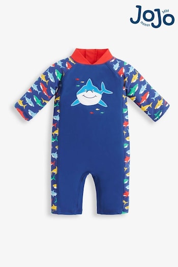 Mamas & Papas Navy Shark UPF 50 1-Piece Sun Protection Suit (747685) | £24