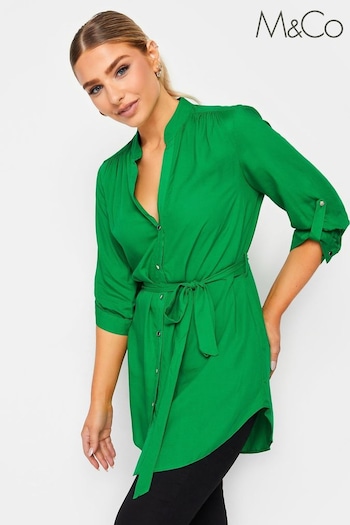 M&Co Green Tab Sleeve Detail Blouse (748164) | £25