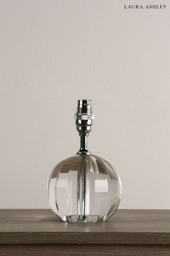 Laura Ashley Clear Lydia Hand Cut Faceted Crystal Glass Globe Table Lamp Base (748362) | £85