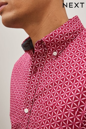 Pink Soft Touch Printed Short Sleeve Shirt (748879) | £30