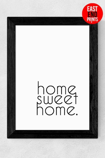 East End Prints Black Home Sweet Home Print by Inoui (748910) | £45 - £120