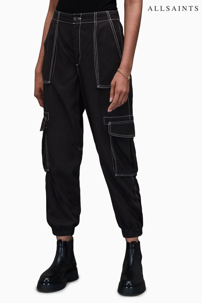 ASOS Weekend Collective Combat Pants with Pocket in monogram-Multi