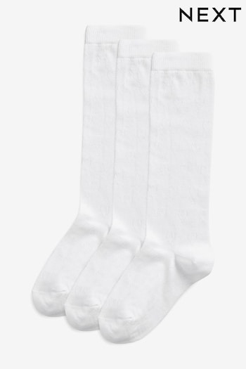 White Heart White Heart 3 Pack Cotton Rich Knee High School Socks (749617) | £5 - £6