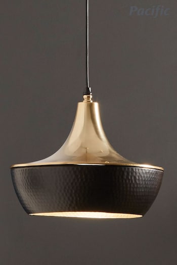 Pacific Brown Sumac Antique Brass And Bronze Metal Ceiling Light Pendant (750057) | £90