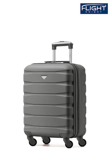 Flight Knight 55x40x20cm Ryanair Priority 4 Wheel ABS Hard Case Cabin Carry On Hand Black Luggage (750107) | £50