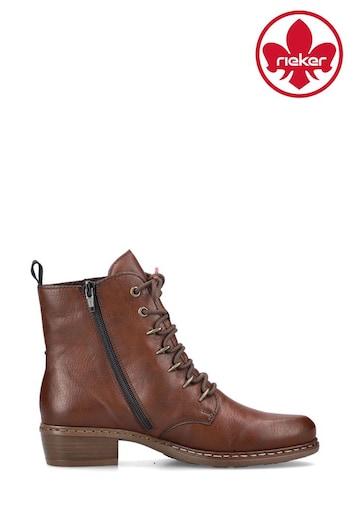 Rieker Womens Zipper Brown Boots (750232) | £77