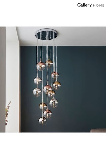 Gallery Home Chrome Faith 12 Bulb Pendant Ceiling Light (750839) | £466