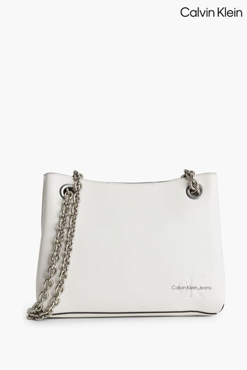 Calvin Klein Sculpted Shoulder White Bag (751056) | £120