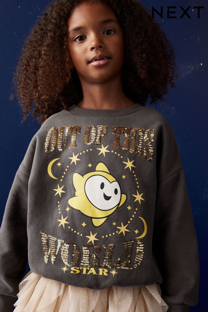 Buy Girls Sweat Tops Grey Sweatshirtsandhoodies Online Next UK