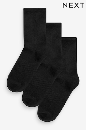 Black Arch Support Ankle Socks 3 Pack (751522) | £10