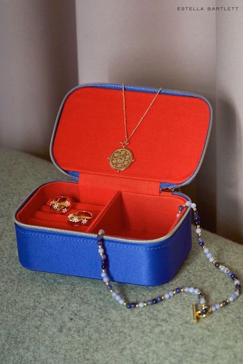 Estella Bartlett Blue Mini Jewellery Box - Contrast Satin Bright Blue (751840) | £29