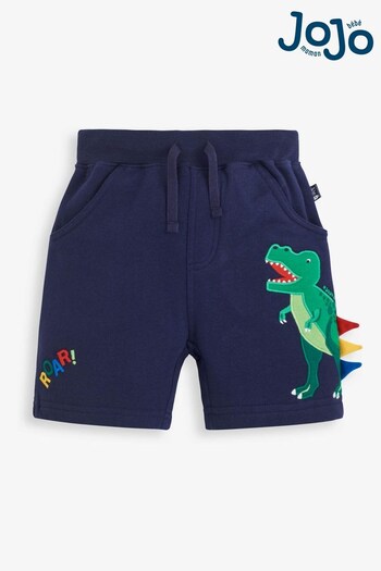 JoJo Maman Bébé Navy Kids' Dinosaur Appliqué Shorts (751977) | £16