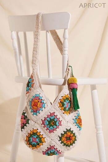 Apricot White Multi Hobo Crochet Bag (752193) | £32