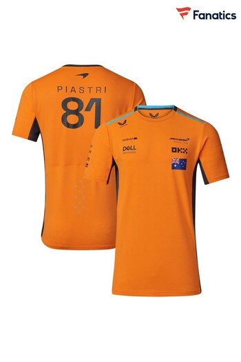 Fanatics Orange McLaren 2023 Team Oscar Piastri Driver Set Up T-Shirt (752698) | £55