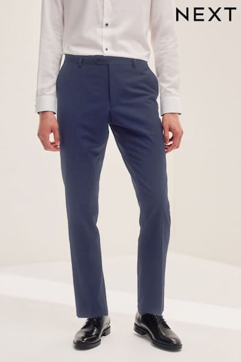Navy Blue Check Suit Trousers (752848) | £59