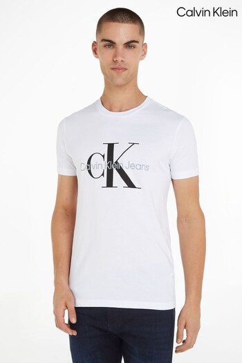 Calvin Klein White Monogram Slim T-Shirt (753139) | £45
