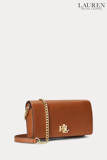 Lauren Ralph Lauren Leather Cross-Body Chain Logo Bag (753193) | £179