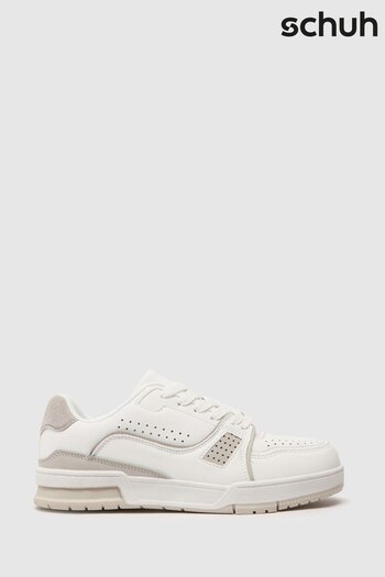 Schuh Melody Feature Lace-Up White Trainers (753506) | £35