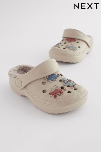 Stone Natural Dinosaur Warm Lined Clog Slippers (753811) | £11 - £14