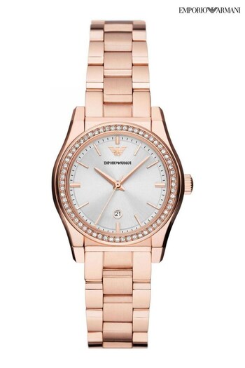 Emporio Linen Armani Ladies Pink Watch (753910) | £329