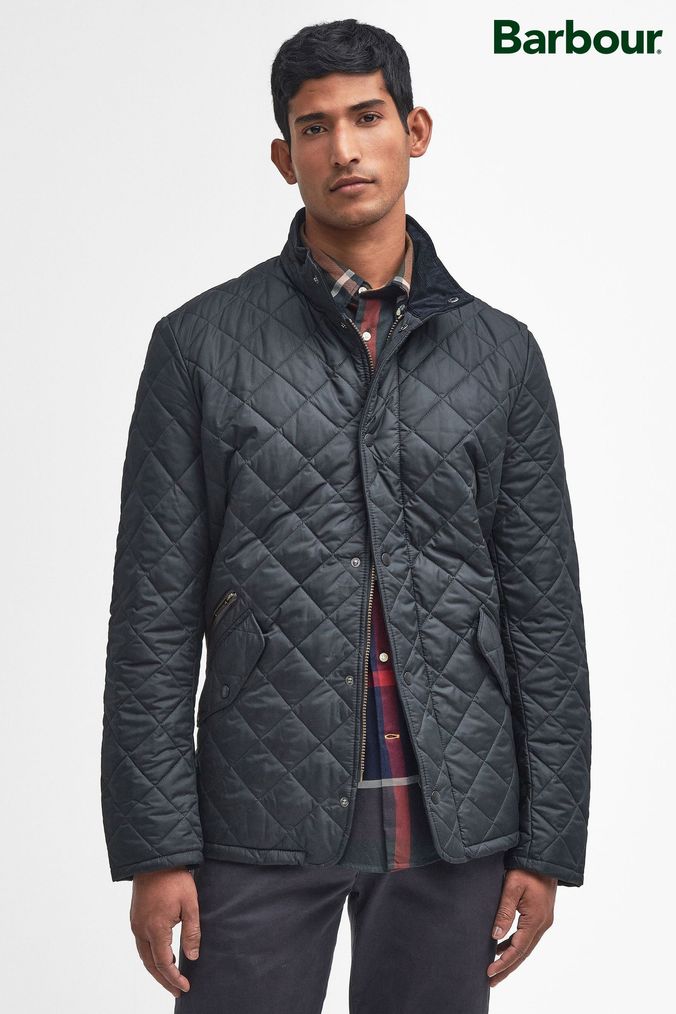 Barbour® Navy Chelsea Quilted Jacket (754315) | £139
