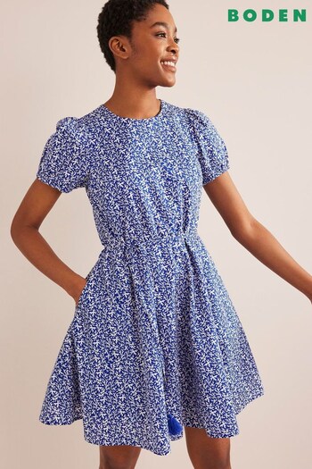 Boden Blue Full Skirted Mini Dress (754484) | £80