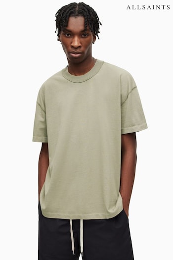 AllSaints Green Isac Crew T-Shirt (754804) | £55