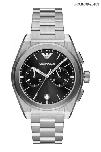 Emporio stretch-cotton Armani Gents Silver Watch (755123) | £329