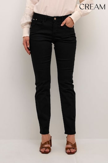 Cream Lotte Slim Fit Regular Waist Black boyfriend Jeans (755334) | £65