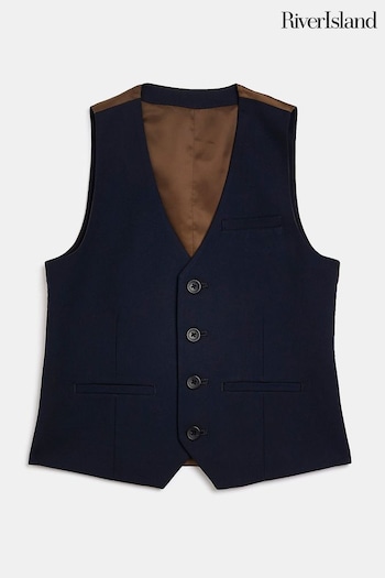 River Island Blue Boys Suit: Waistcoat (755399) | £22