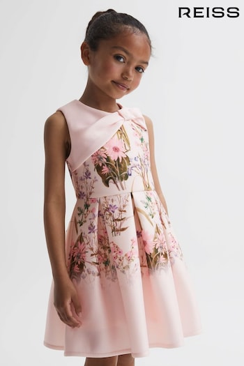 Reiss Multi Emily Junior Scuba Floral Printed Dress (755472) | £50