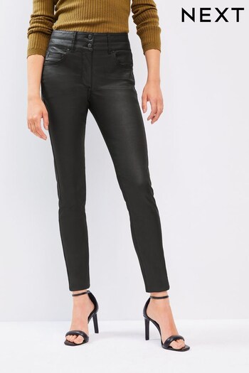 Black Lift, Style And Shape Coated Denim Skinny Fit Jeans (755769) | £48