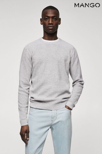 Mango Grey Structured Cotton Sweater (755827) | £33