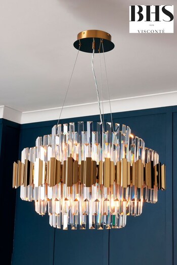Visconte by BHS Brass Furore 9 Light Ceiling Light (756000) | £600