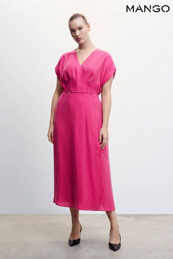 Mango Pink Modal Wrap Dress (756330) | £25