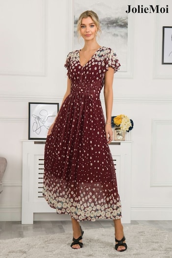Jolie Moi Mably Mirror Print Maxi Mesh Dress (756430) | £95