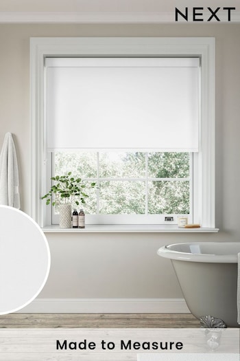 White Echo Made to Measure Blackout Roller Blind (756480) | £57