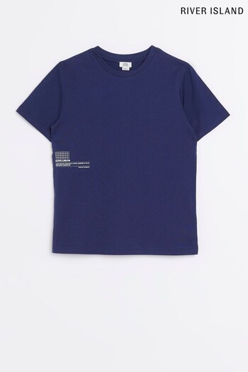 River Island Boys Blue Jersey T-Shirt (756522) | £7 - £10