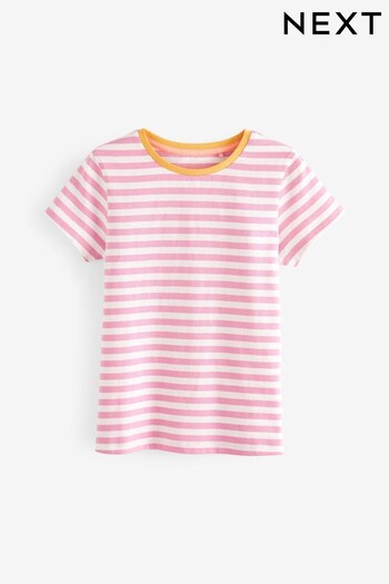 Pink/White Stripe T-Shirt (3-16yrs) (756674) | £4.50 - £7.50